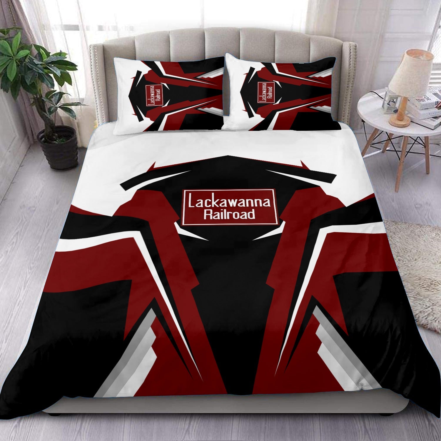 Railspirit Delaware, Lackawanna and Western Railroad Bedding Set Strong Line Style DL&W Bedding Set All Over Print