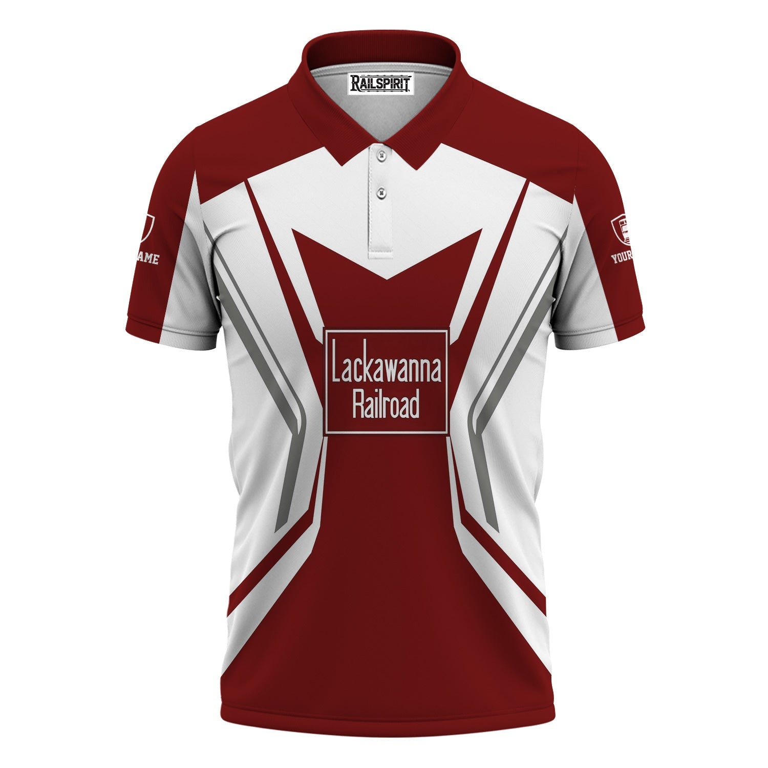 Railspirit Personalized Delaware, Lackawanna and Western Railroad Polo Shirt Unique Style with Custom Job DL&W Train Shirt