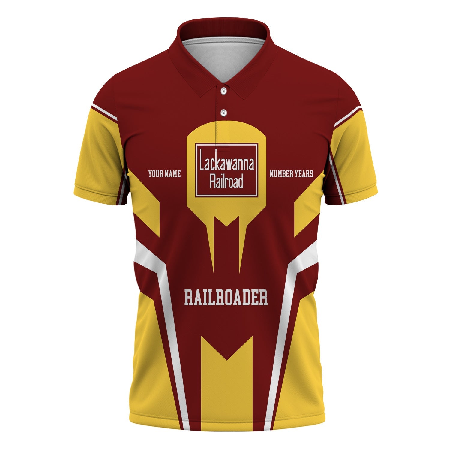 Railspirit Personalized Delaware, Lackawanna and Western Railroad Polo Shirt Custom Year Railroader DL&W Shirt Gift Idea For Train Lover