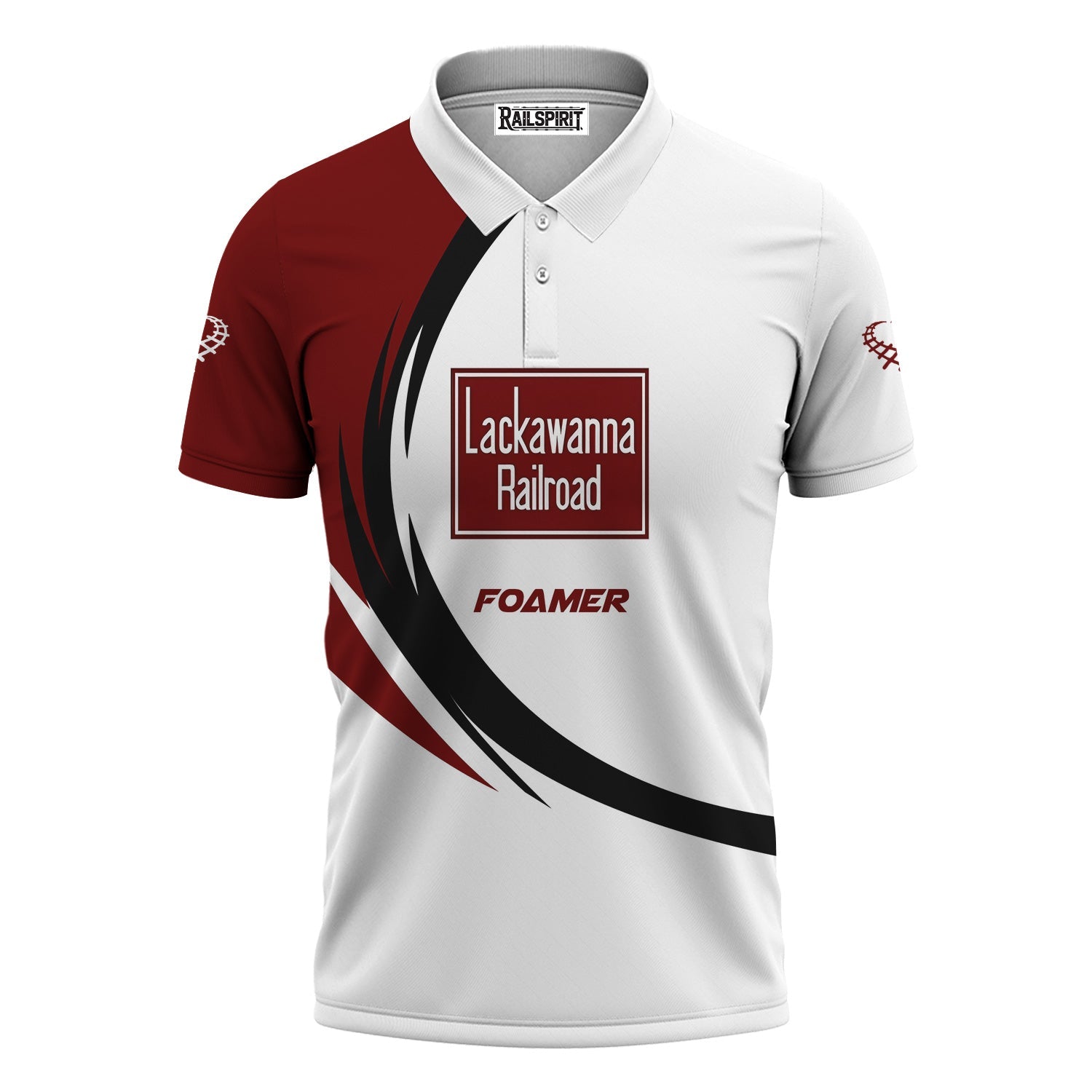 Railspirit Personalized Delaware, Lackawanna and Western Railroad Polo Shirt Unique Graphic Style DL&W Shirt For Train Enthusiasts