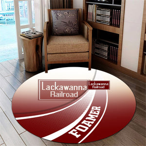 Railspirit Delaware, Lackawanna and Western Railroad Round Mat Railway-Themed Style DL&W Mat Gift Idea For Trainspotter
