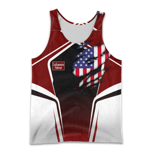 Railspirit Personalized Delaware, Lackawanna and Western Railroad Men Tank Top American Eagle Vintage Train DL&W Shirt