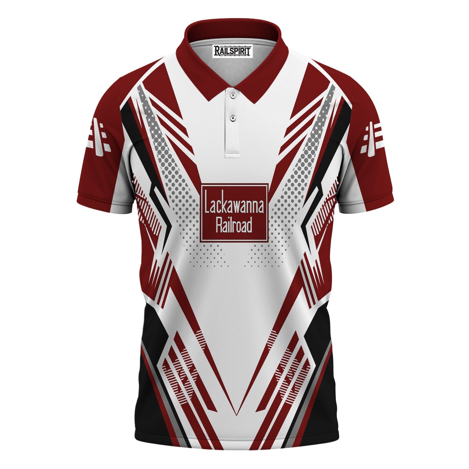 Railspirit Personalized Delaware, Lackawanna and Western Railroad Polo Shirt Railroad Tribute Design DL&W Train Shirt for Train Lovers