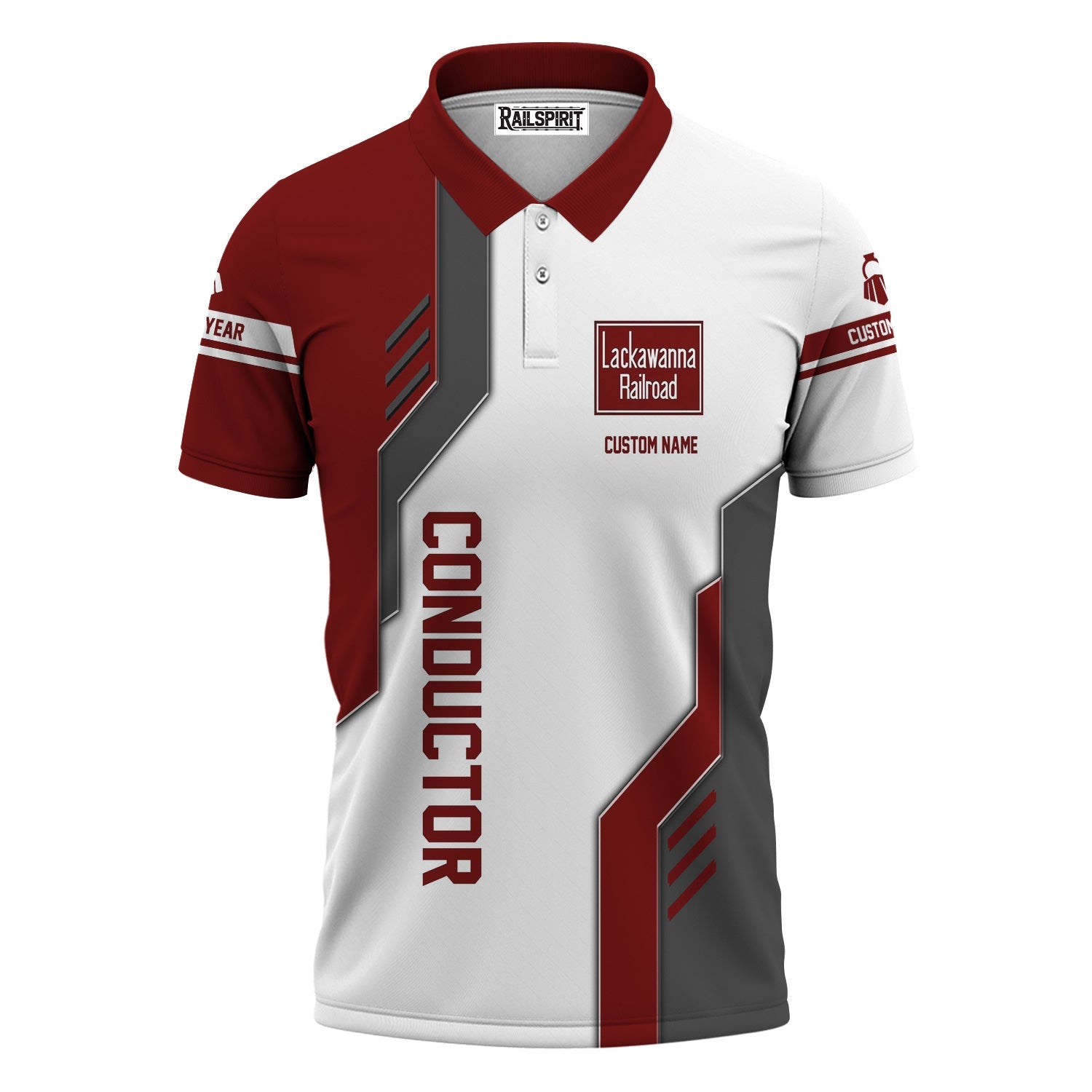 Railspirit Personalized Delaware, Lackawanna and Western Railroad Polo Shirt Unique Railway Style with Custom Job DL&W Train Shirt