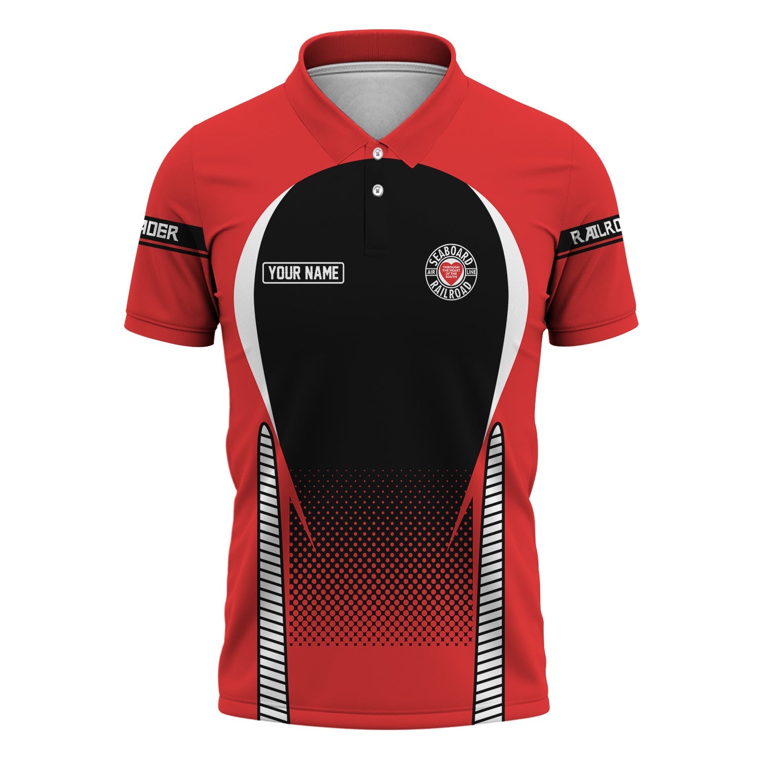 Railspirit Personalized Seaboard Air Line Railroad Polo Shirt Stress Is Caused By Not Having Enough Trains Shirt All Over Print