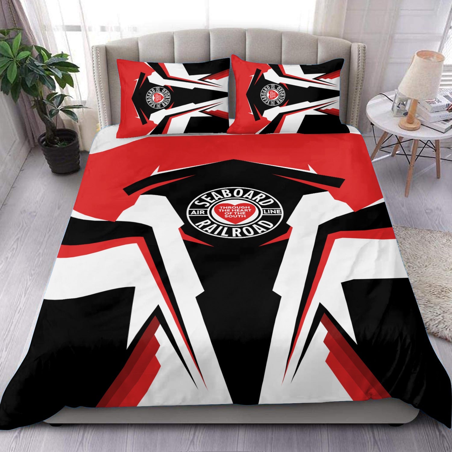 Railspirit Seaboard Air Line Railroad Bedding Set Strong Line Style Bedding Set All Over Print