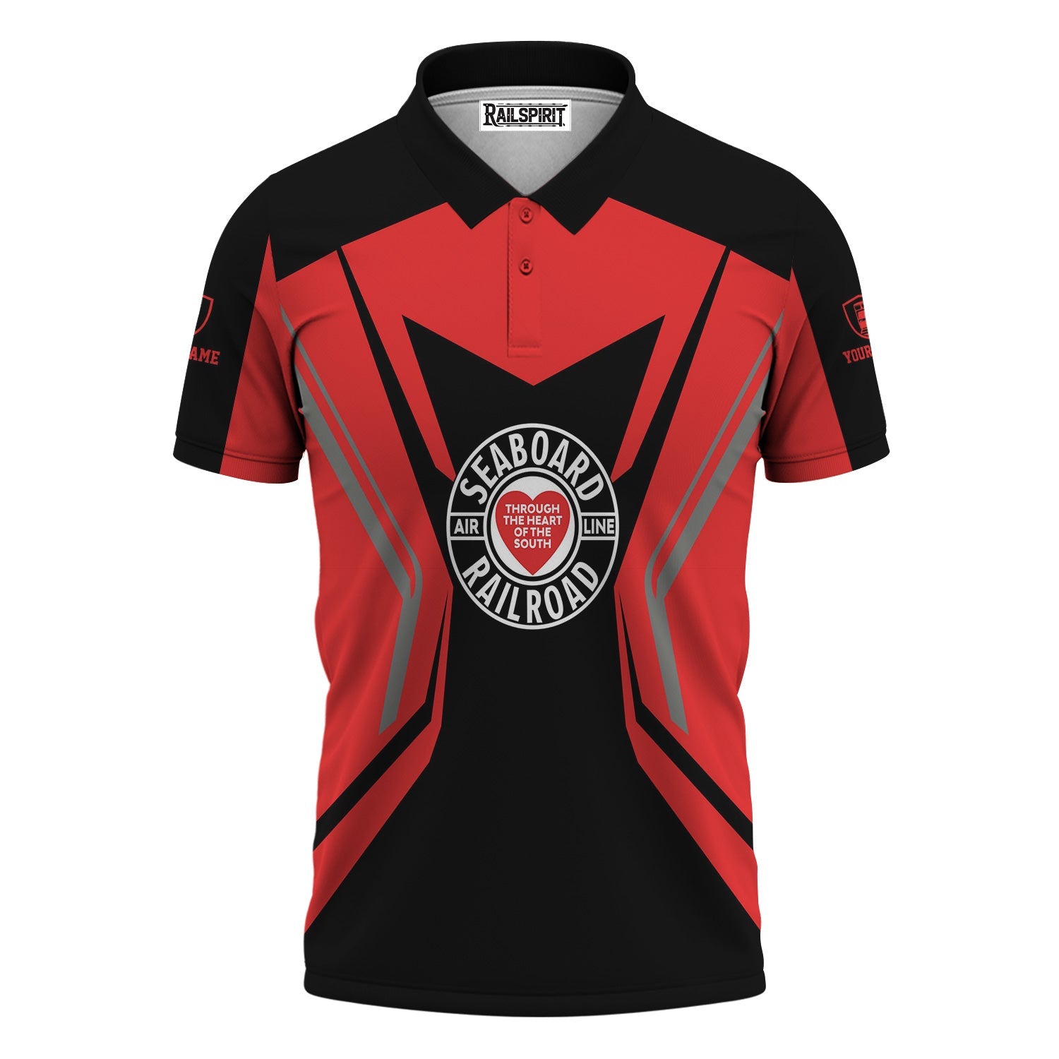 Railspirit Personalized Seaboard Air Line Railroad Polo Shirt Unique Style with Custom Job Train Shirt