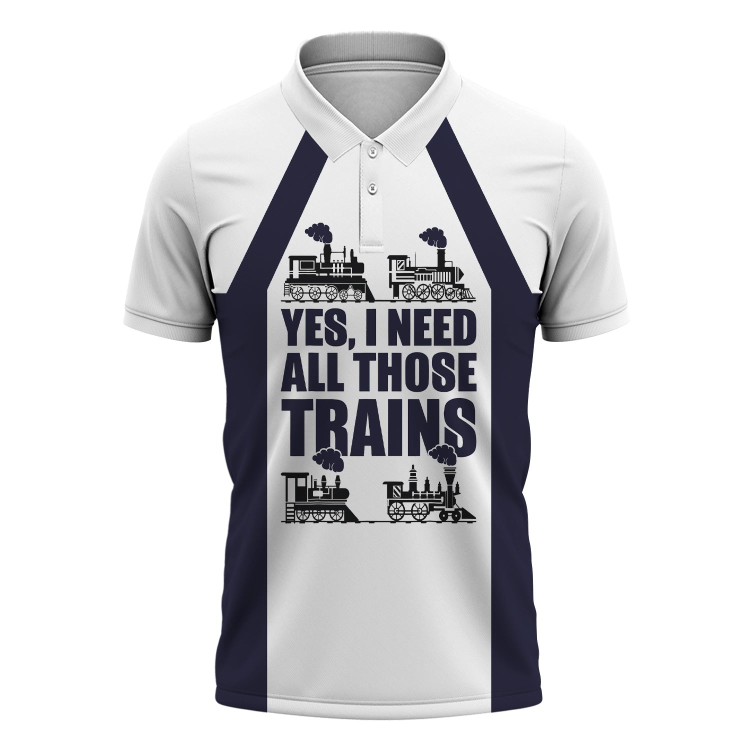 Railspirit Custom Name Chessie System Railroad Polo Shirt Yes I Need All Those Train Printed Shirt