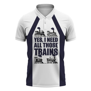 Railspirit Custom Name Chessie System Railroad Polo Shirt Yes I Need All Those Train Printed Shirt
