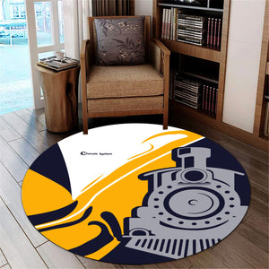 Railspirit Chessie System Railroad Round Mat Flame-Inspired Style Mat Gift Idea For Train Lovers