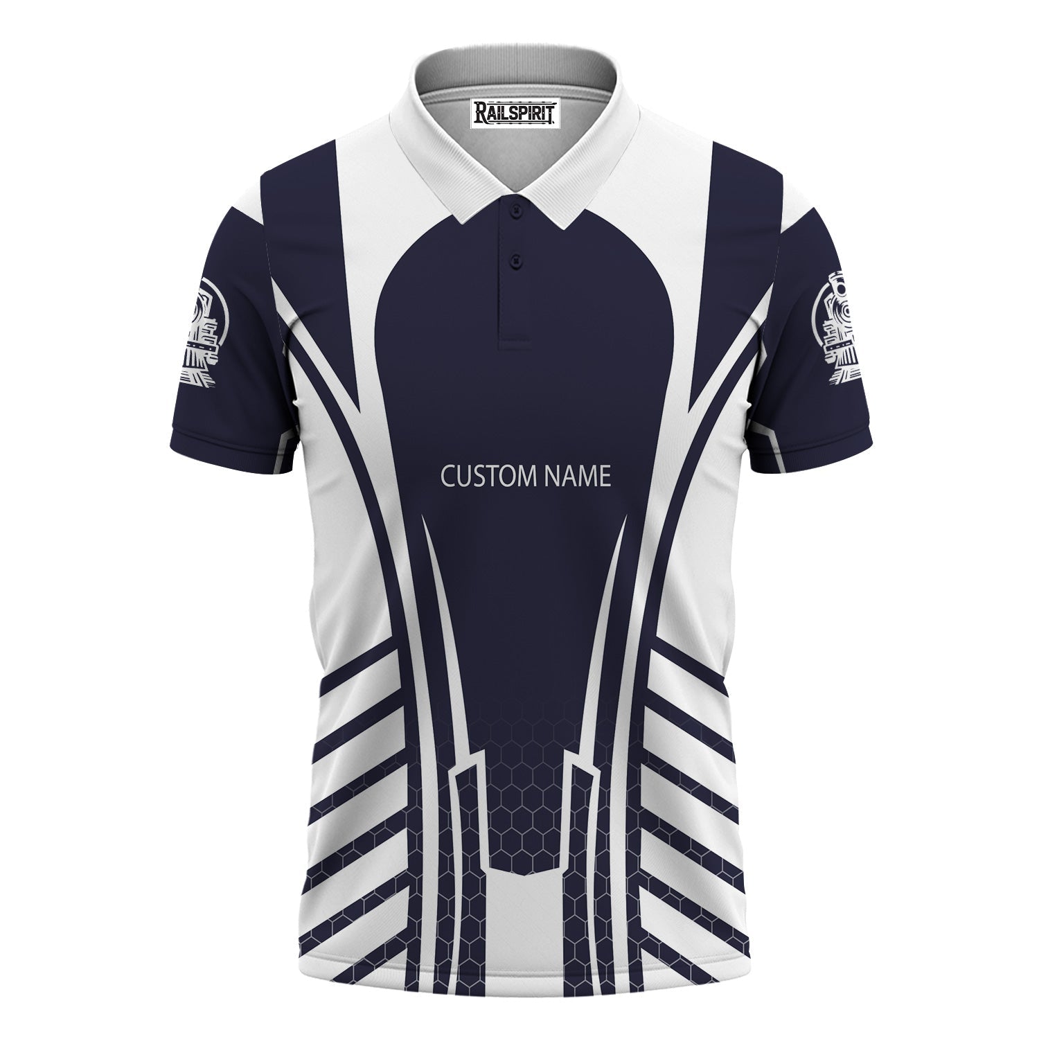 Railspirit Personalized Chessie System Railroad Polo Shirt Striped Railroad Style Train Shirt All Over Print