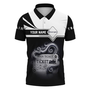 Railspirit Custom Name Chessie System Railroad Polo Shirt American Train Ticket Printed Shirt
