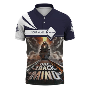 Railspirit Personalized Chessie System Railroad Polo Shirt One Track Mind Train Printed Shirt
