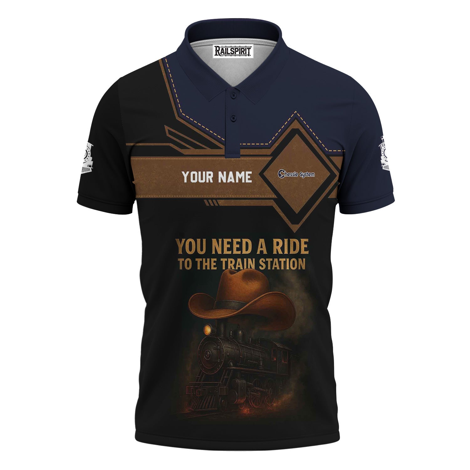 Railspirit Personalized Chessie System Railroad Polo Shirt You Need A Ride To The Train Station Shirt For Train Lovers