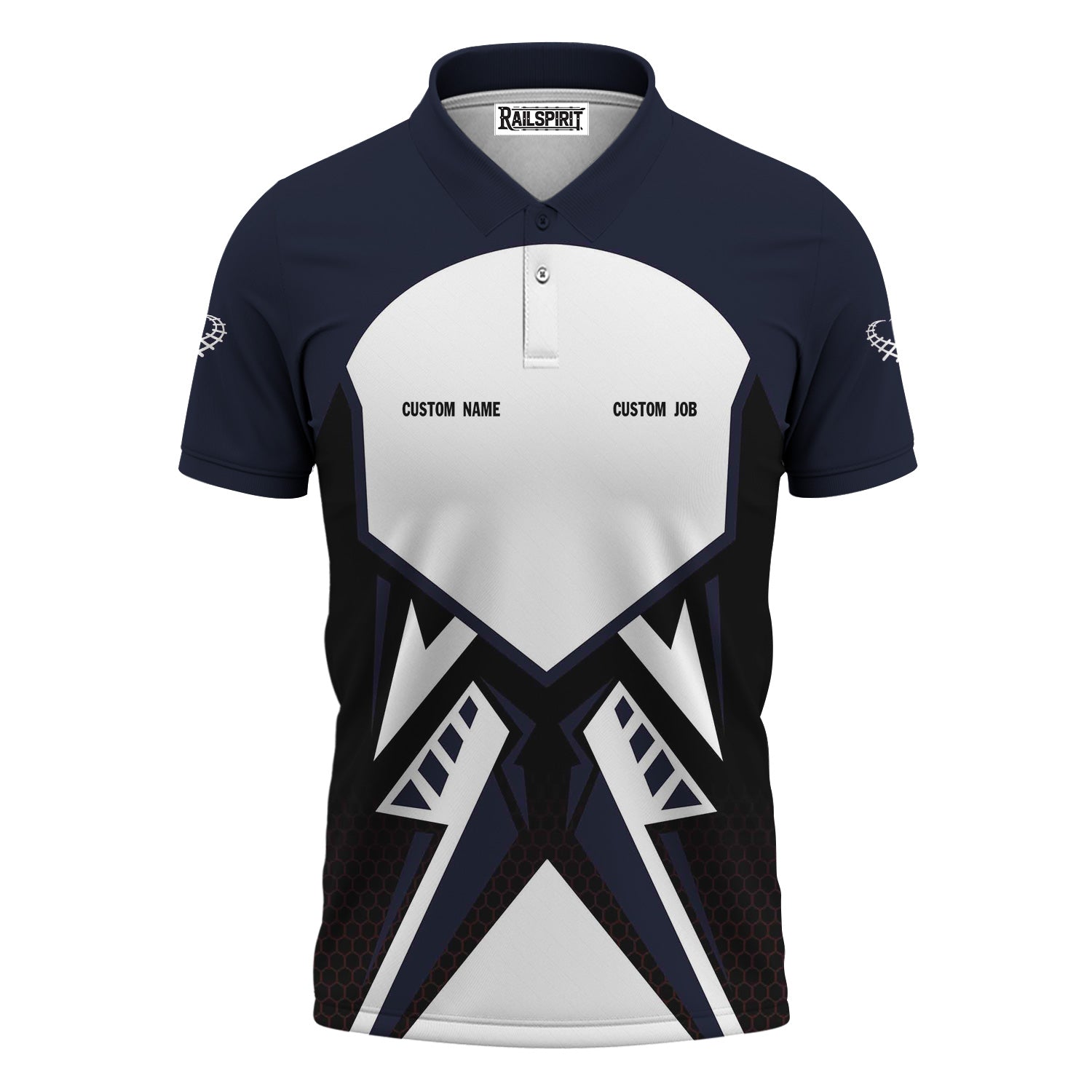 Railspirit Personalized Chessie System Railroad Polo Shirt Vibriant Style with Custom Position Train Shirt