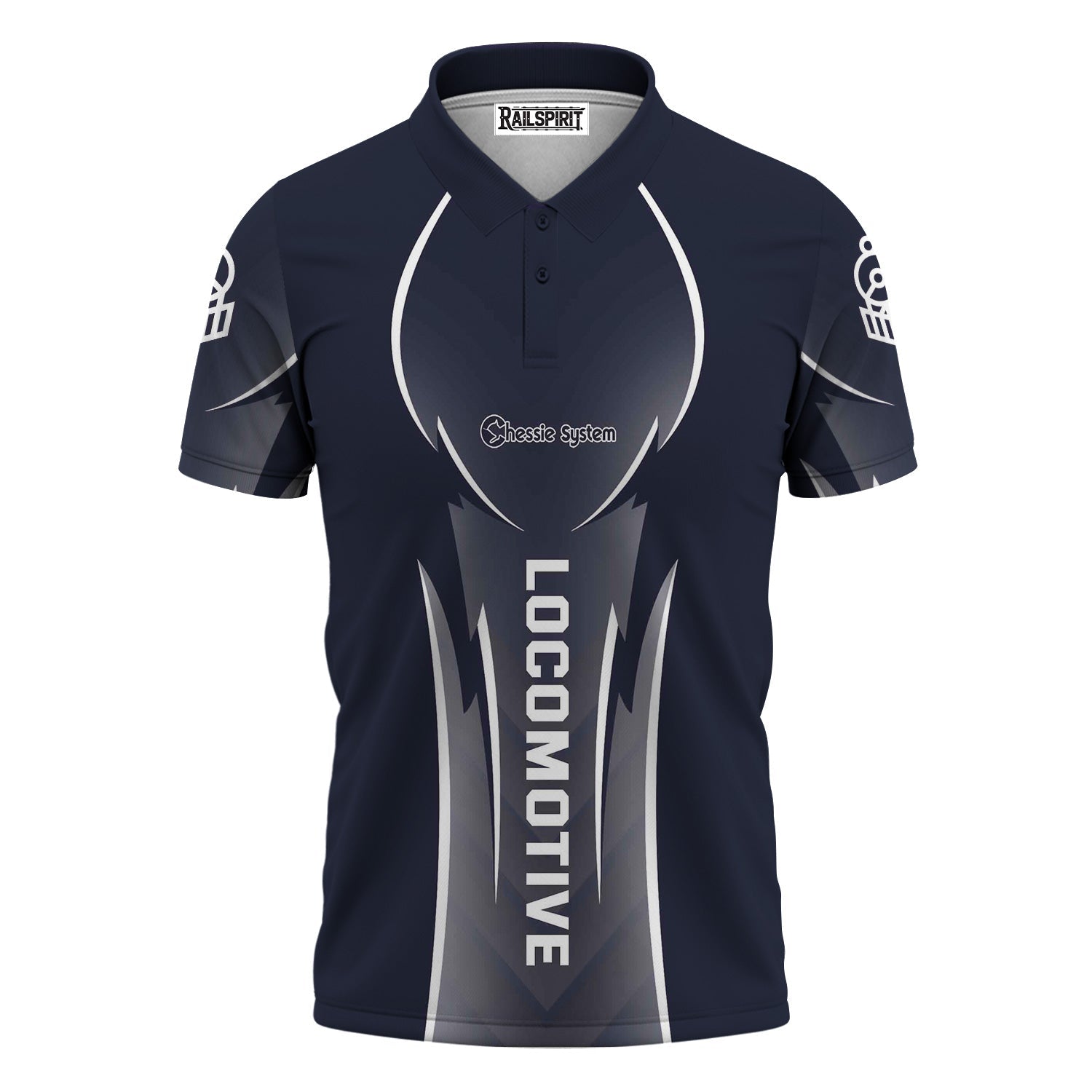 Railspirit Personalized Chessie System Railroad Polo Shirt Striking Line Style Train Shirt For Locomotive Lovers