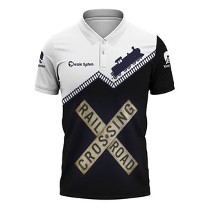 Railspirit Personalized Chessie System Railroad Polo Shirt Railroad Crossing Printed Train Track Shirt