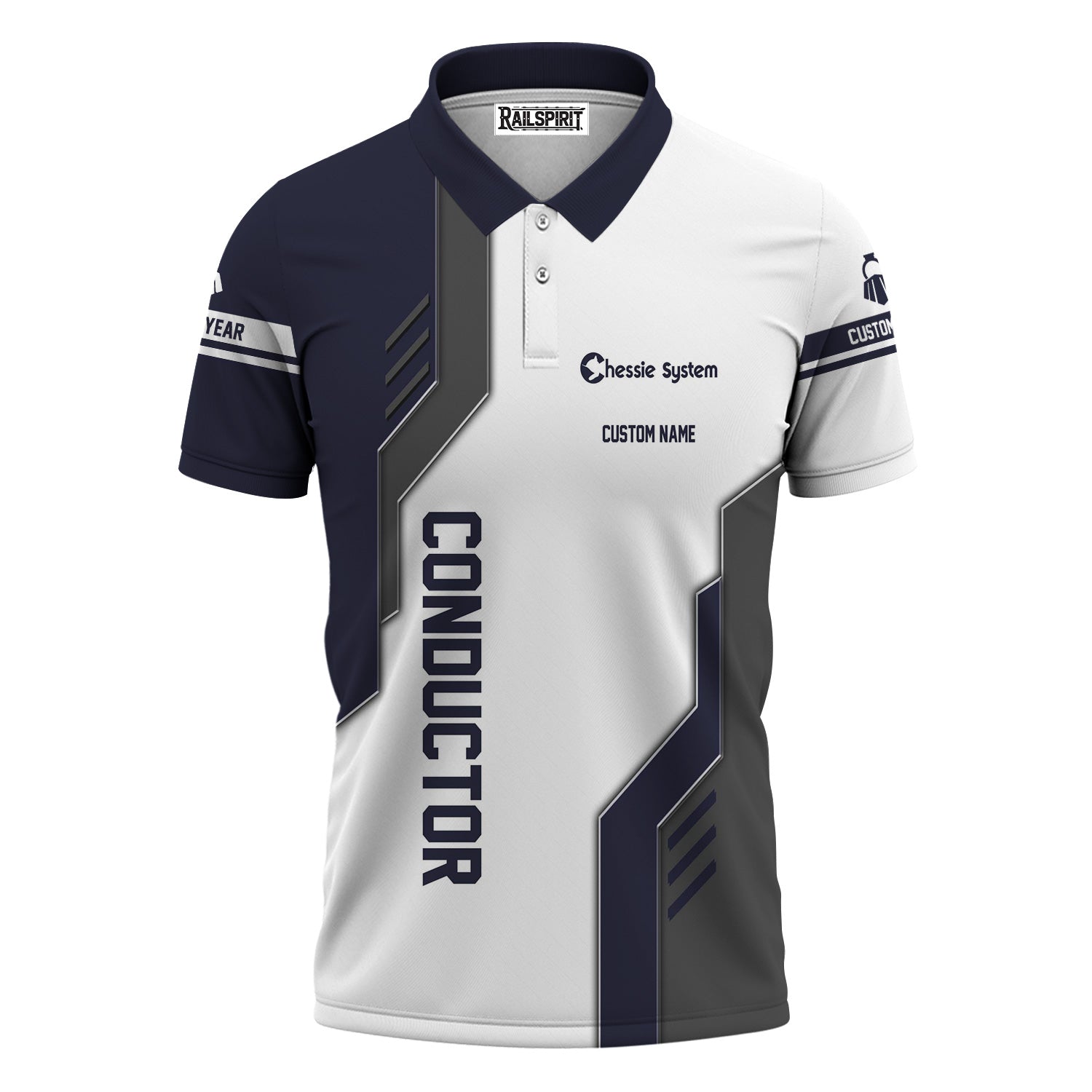 Railspirit Personalized Chessie System Railroad Polo Shirt Unique Railway Style with Custom Job Train Shirt