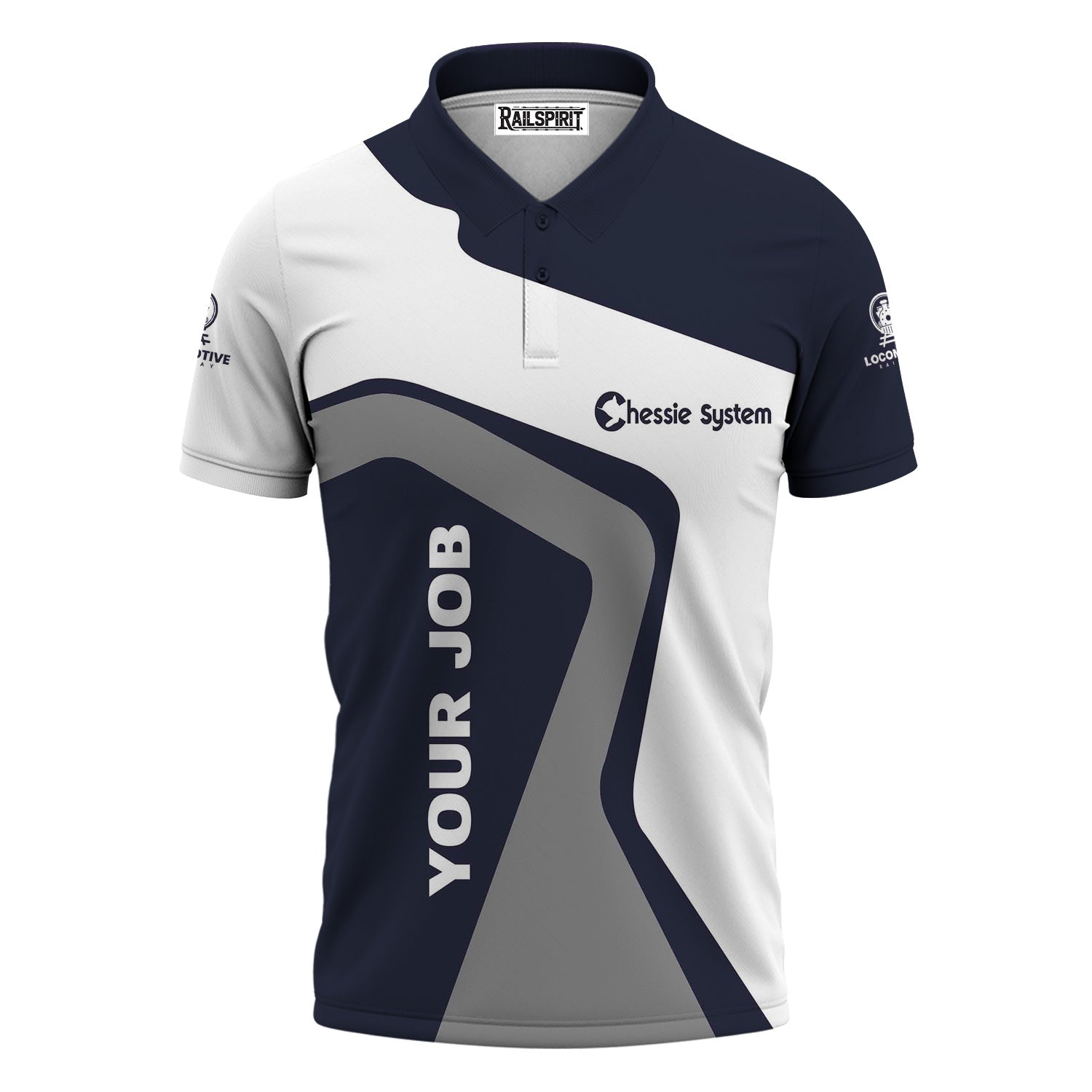 Railspirit Personalized Chessie System Railroad Polo Shirt Unique Design with Custom Job Position Train Shirt