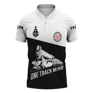 Railspirit Personalized Atlantic Coast Line Railroad Polo Shirt One Track Mind Unisex Train Shirt Gift Idea For Train Lover
