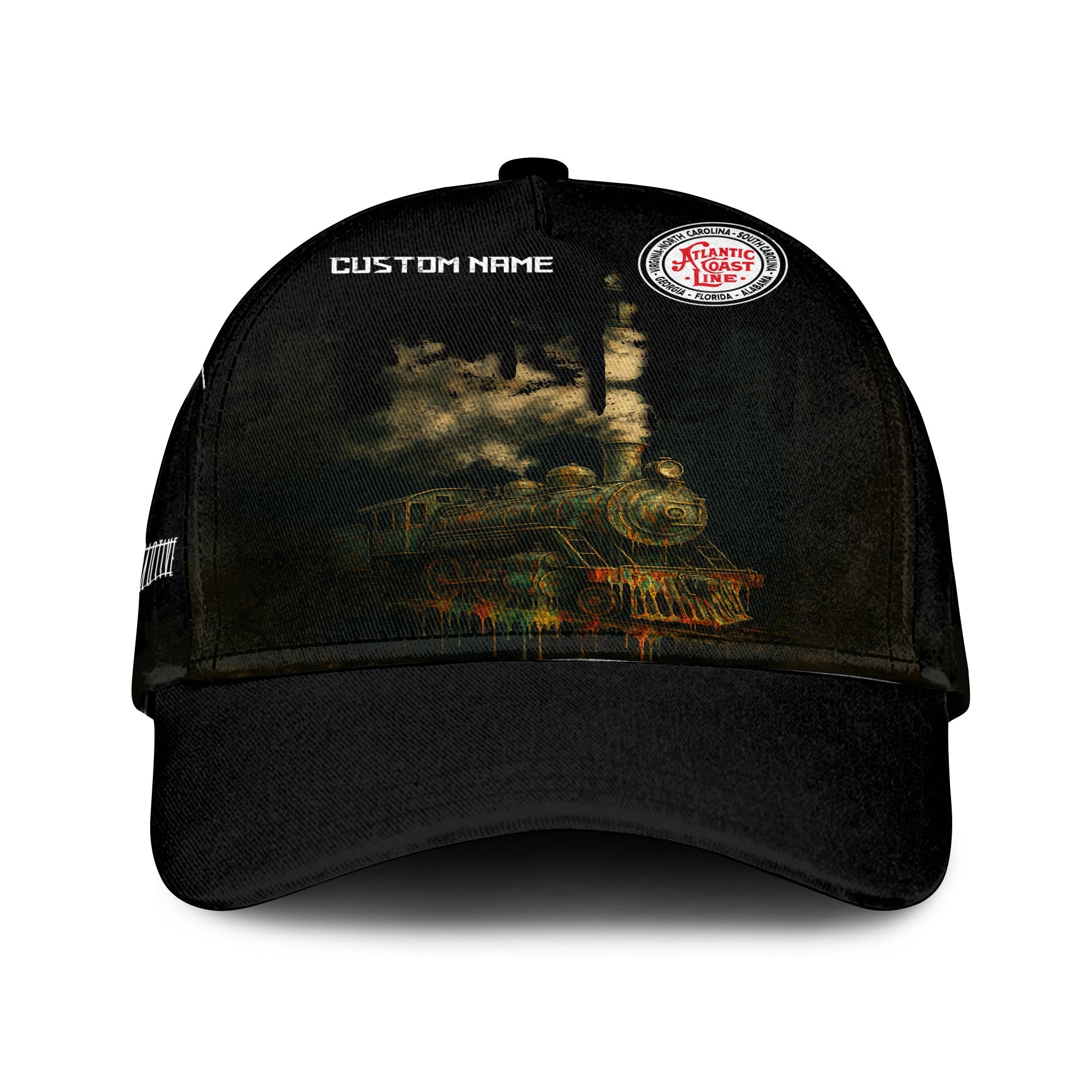 Railspirit Personalized Atlantic Coast Line Railroad Classic Cap Vintage Train Art Style Cap For Locomotive Fans