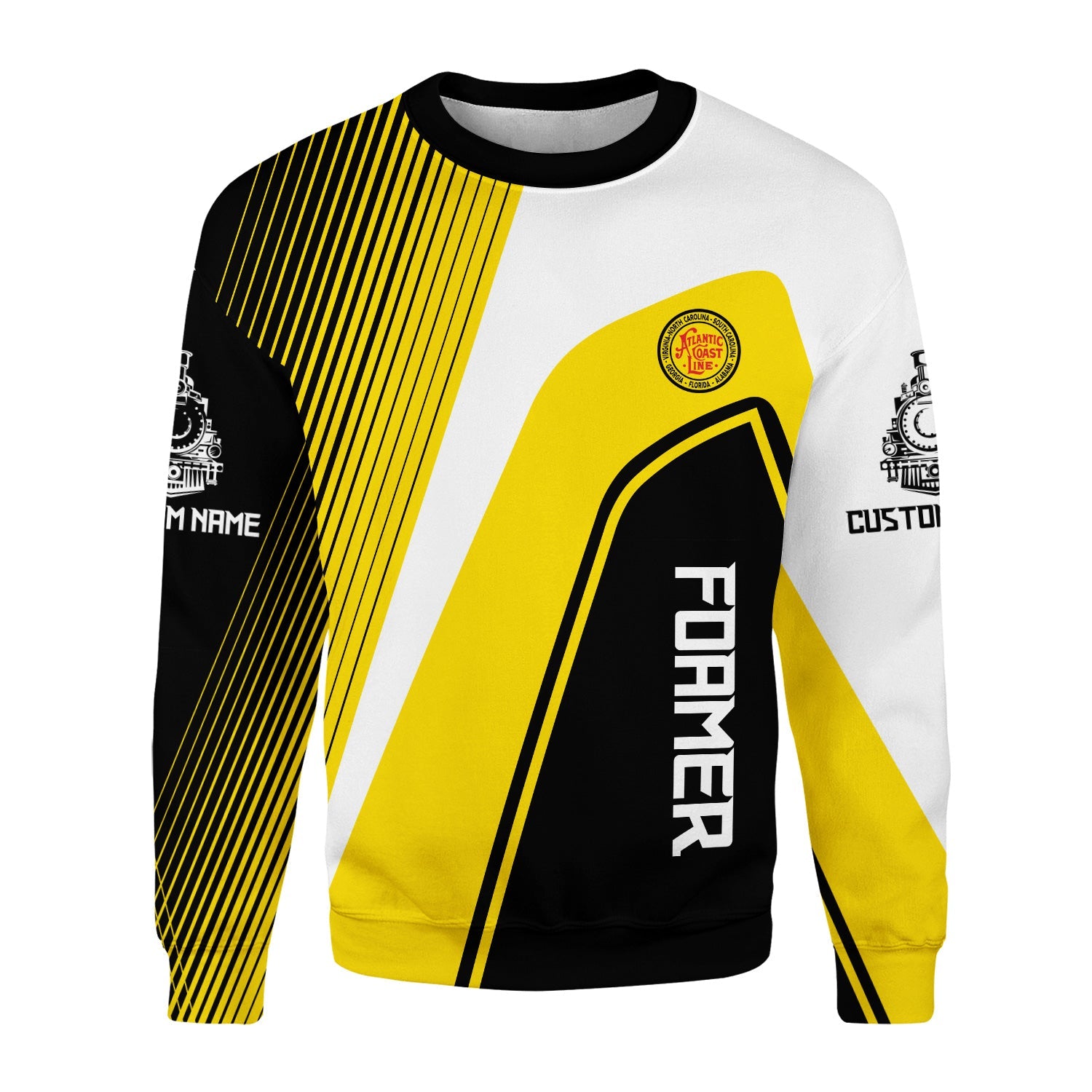 Railspirit Personalized Atlantic Coast Line Railroad Sweatshirt Vibrant Striking Style Shirt For Rail Enthusiasts