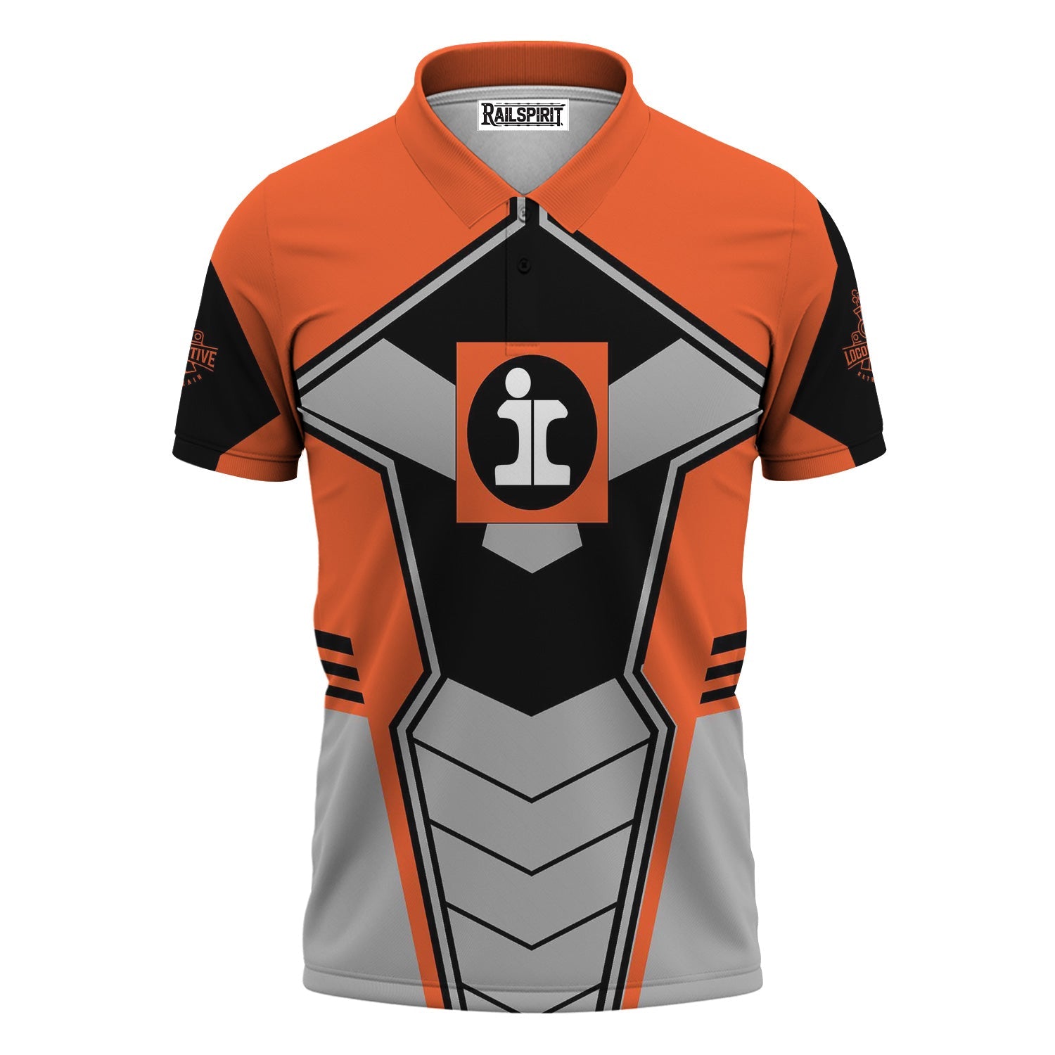 Railspirit Personalized Illinois Central Railroad Polo Shirt Engine-Inspired Style Train Shirt for Railroad Fanatic