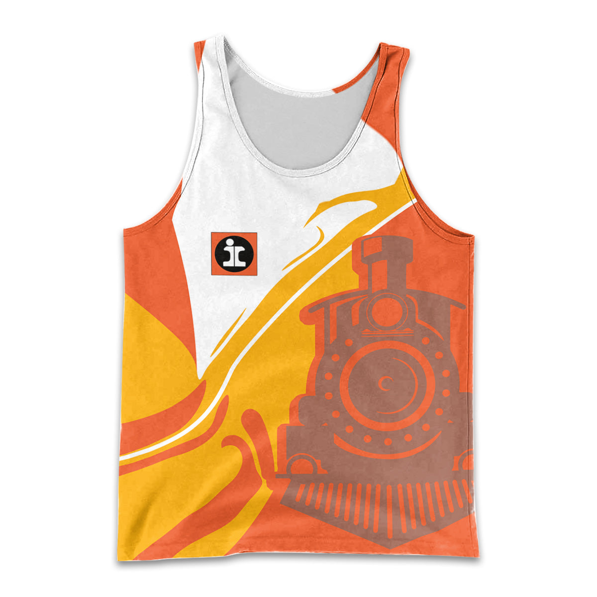 Railspirit Personalized Illinois Central Railroad Men Tank Top Flame-Inspired Style Shirt Gift Idea For Train Lovers
