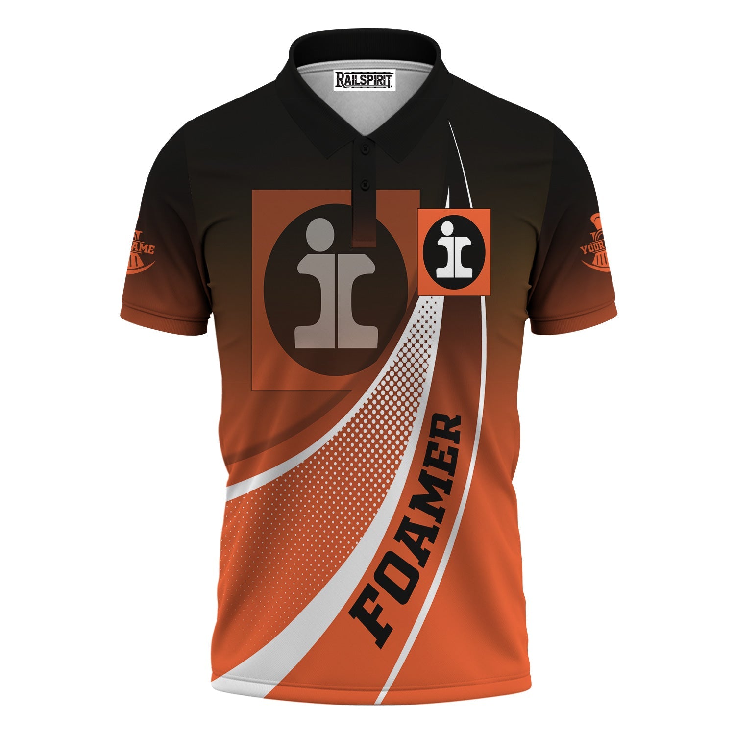 Railspirit Personalized Illinois Central Railroad Polo Shirt Railway-Themed Style Shirt Gift Idea For Trainspotter