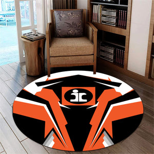 Railspirit Illinois Central Railroad Round Mat Strong Line Style Rug All Over Print