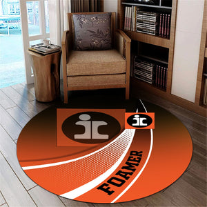 Railspirit Illinois Central Railroad Round Mat Railway-Themed Style Mat Gift Idea For Trainspotter