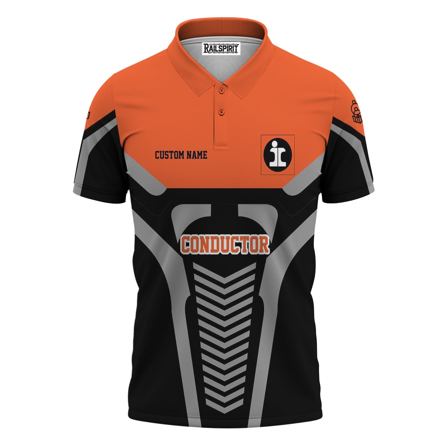 Railspirit Personalized Illinois Central Railroad Polo Shirt Track-Inspired with Custom Job Position  Train Shirt