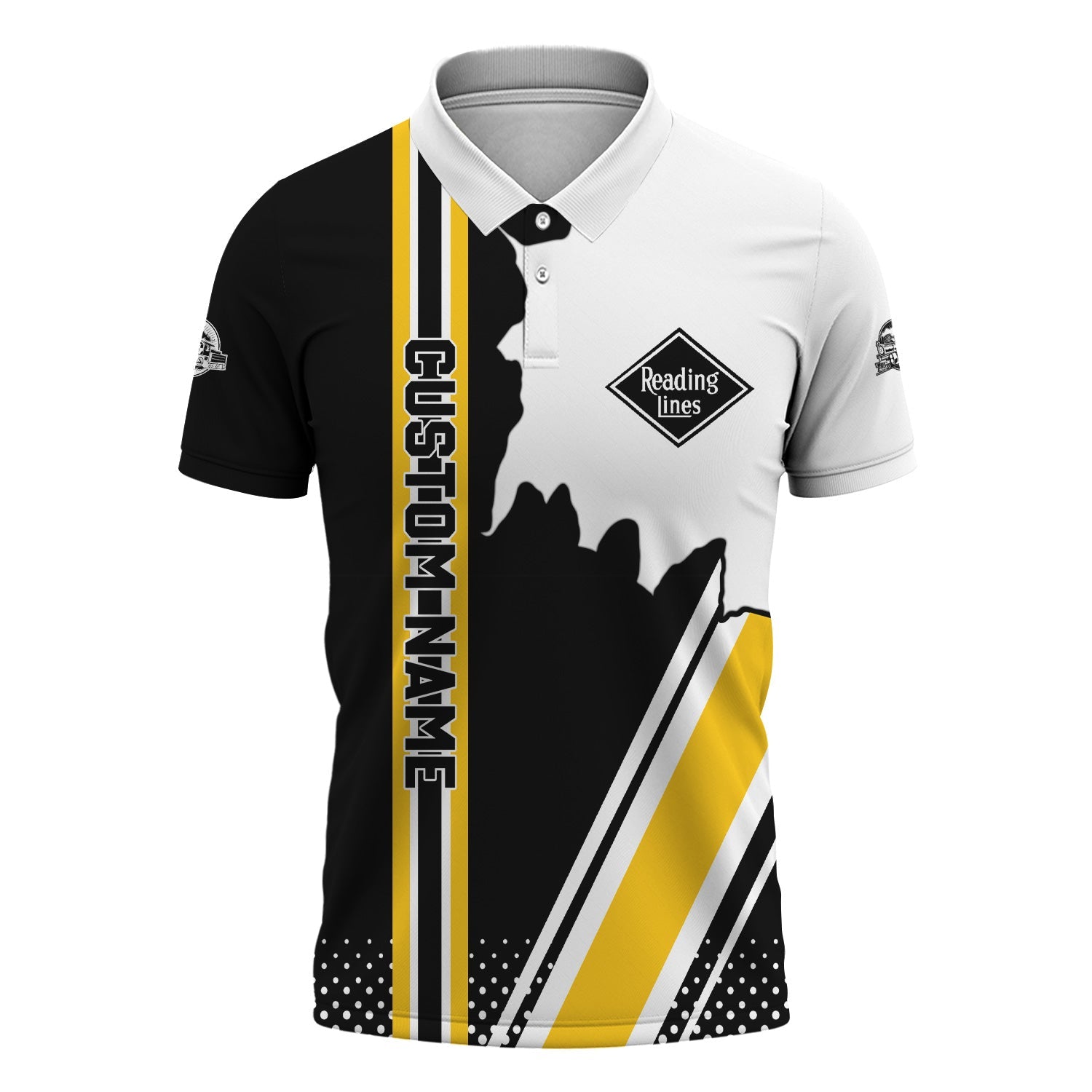 Railspirit Personalized Reading Railroad Polo Shirt All Over Printed Unisex Shirt