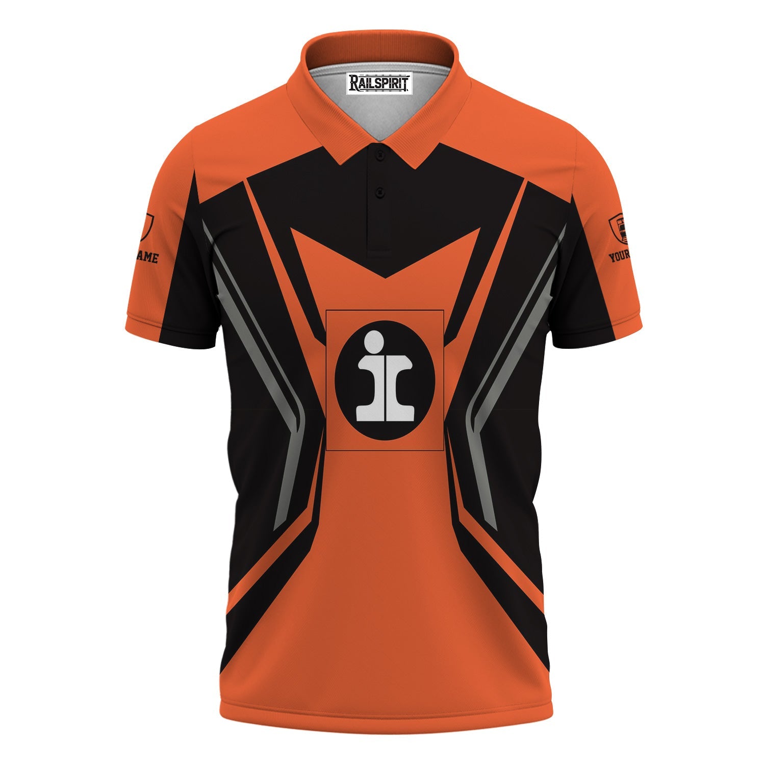 Railspirit Personalized Illinois Central Railroad Polo Shirt Unique Style with Custom Job Train Shirt