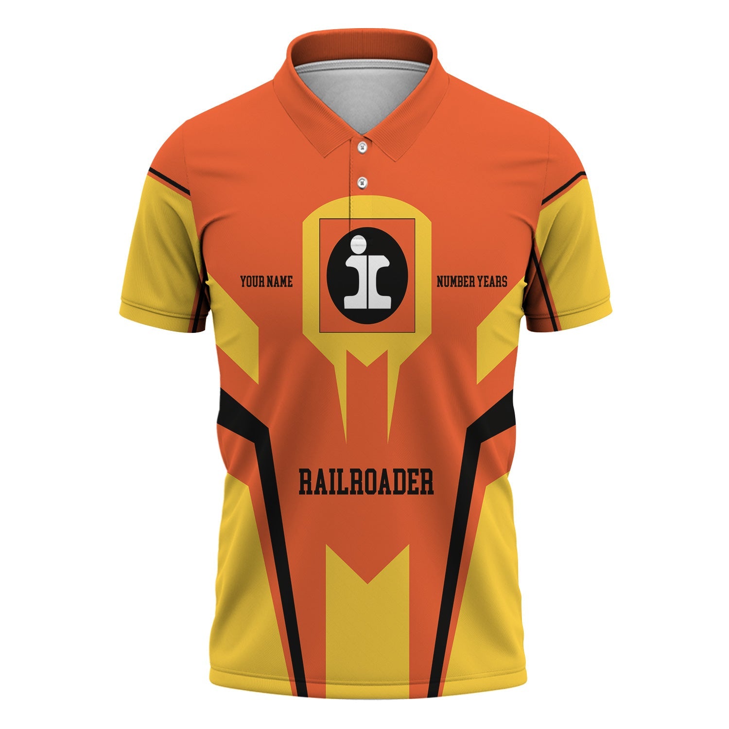Railspirit Personalized Illinois Central Railroad Polo Shirt Custom Year Railroader Shirt Gift Idea For Train Lover