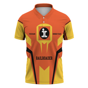 Railspirit Personalized Illinois Central Railroad Polo Shirt Custom Year Railroader Shirt Gift Idea For Train Lover