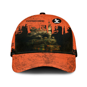 Railspirit Personalized Illinois Central Railroad Classic Cap Vintage Train Art Style Cap For Locomotive Fans