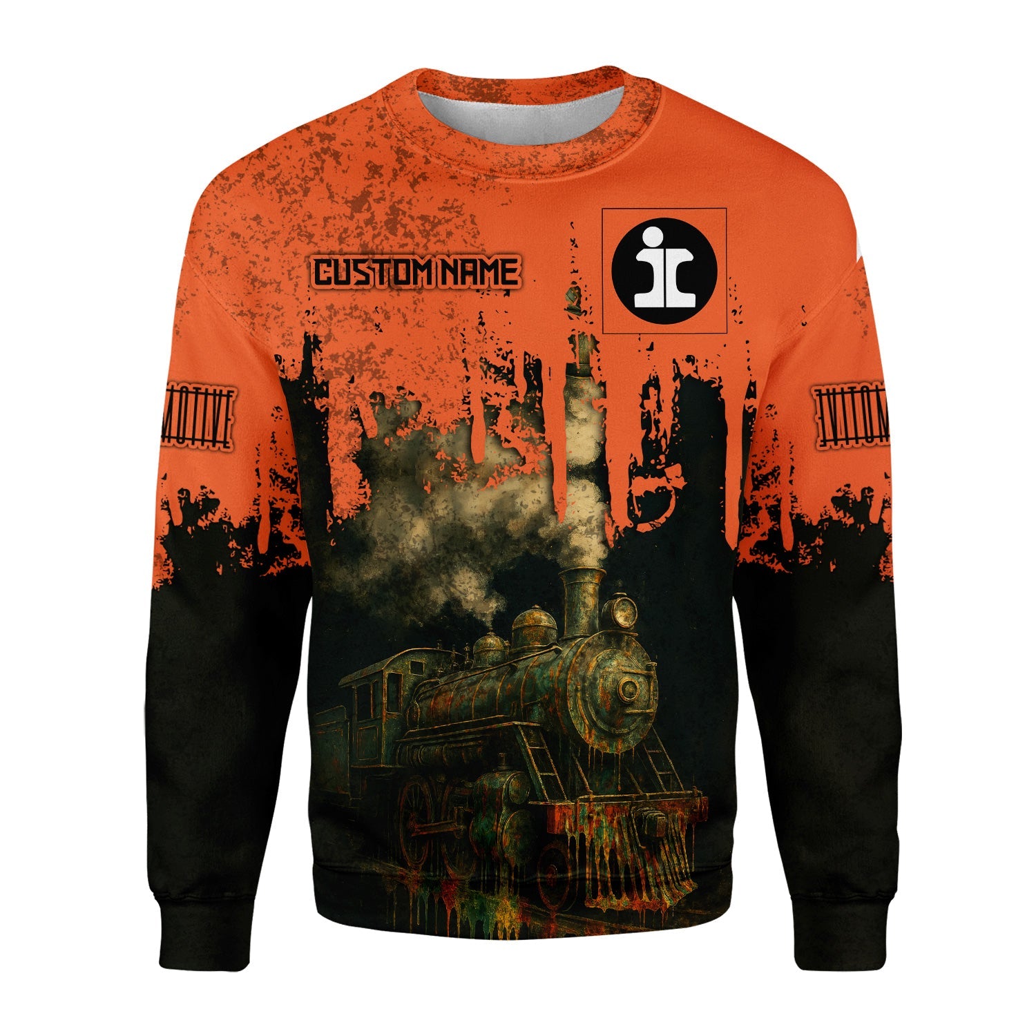 Railspirit Personalized Illinois Central Railroad Sweatshirt Vintage Train Art Style Shirt For Locomotive Fans