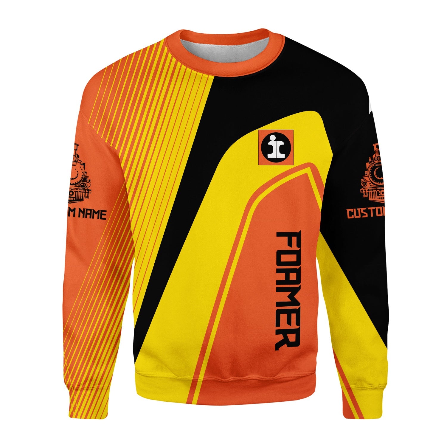 Railspirit Personalized Illinois Central Railroad Sweatshirt Vibrant Striking Style Shirt For Rail Enthusiasts