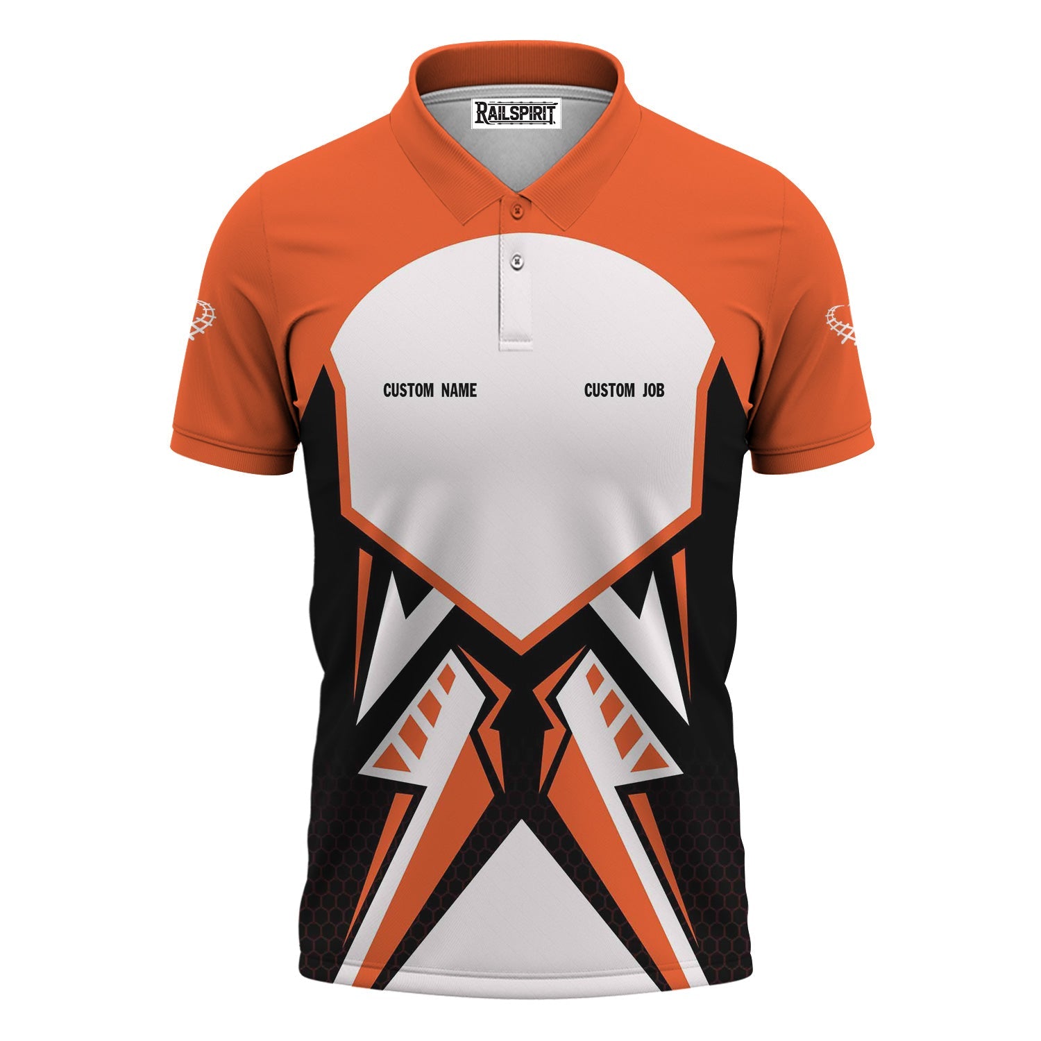 Railspirit Personalized Illinois Central Railroad Polo Shirt Vibriant Style with Custom Position Train Shirt