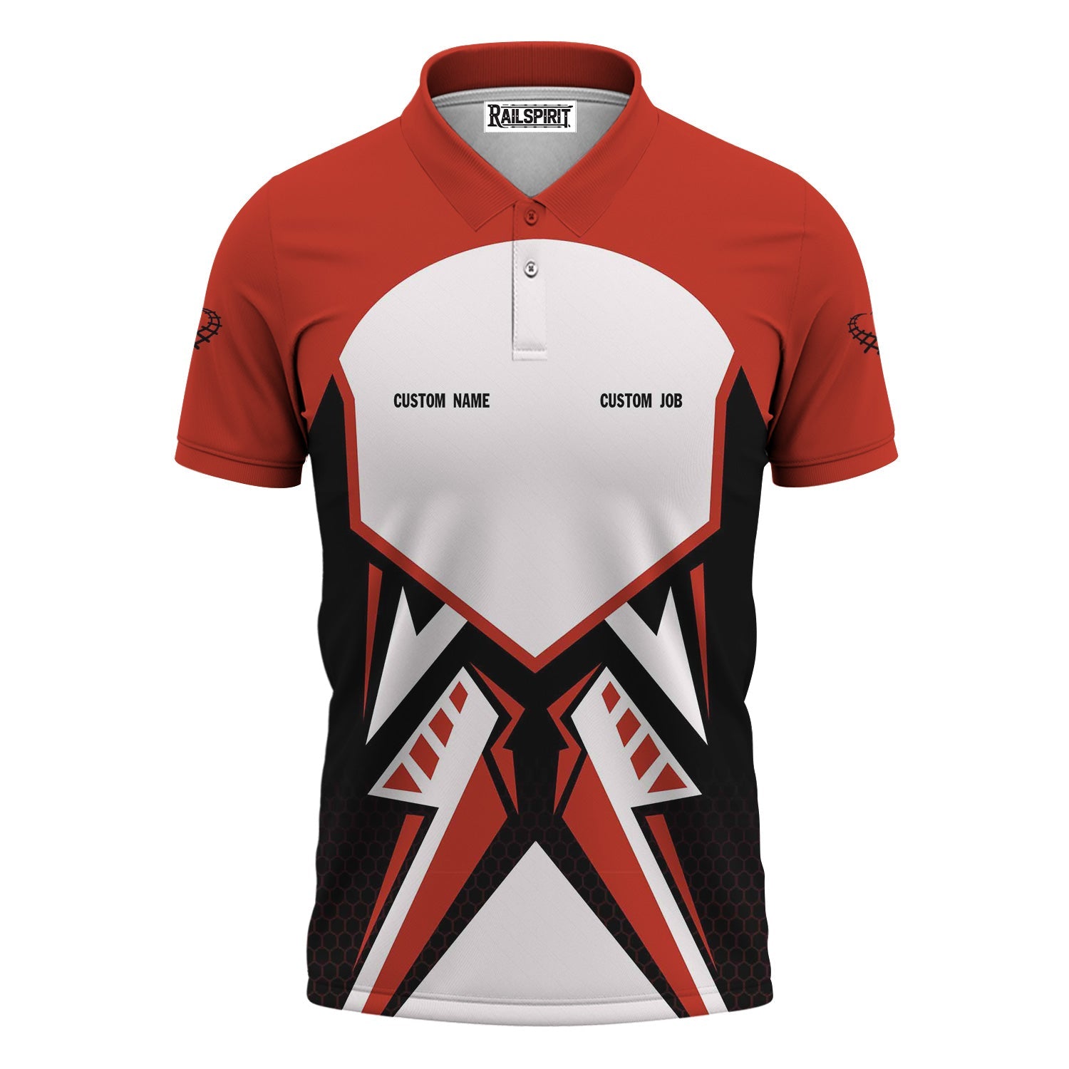 Railspirit Personalized Chicago and North Western Railway Polo Shirt Vibriant Style with Custom Position Train Shirt