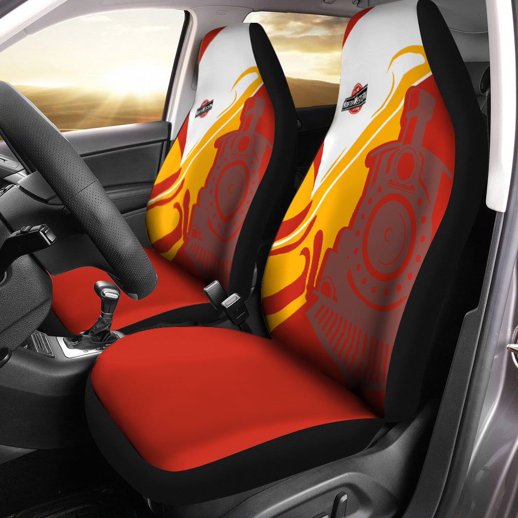 Railspirit Chicago and North Western Railway Car Seat Cover Flame-Inspired Style Seat Cover Gift Idea For Train Lovers