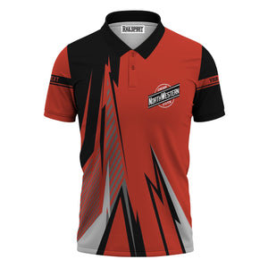Railspirit Personalized Chicago and North Western Railway Polo Shirt Lightning-Inspired Railway Style Shirt For Train Lovers