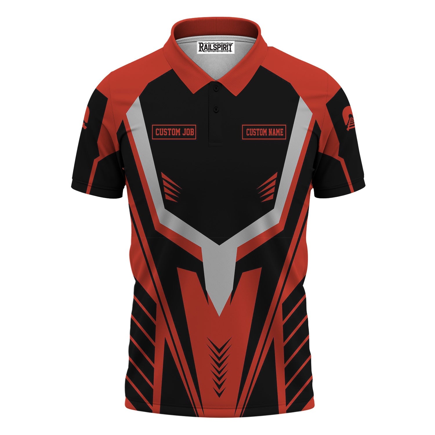 Railspirit Personalized Chicago and North Western Railway Polo Shirt Workwear-Inspired with Custom Position Train Shirt