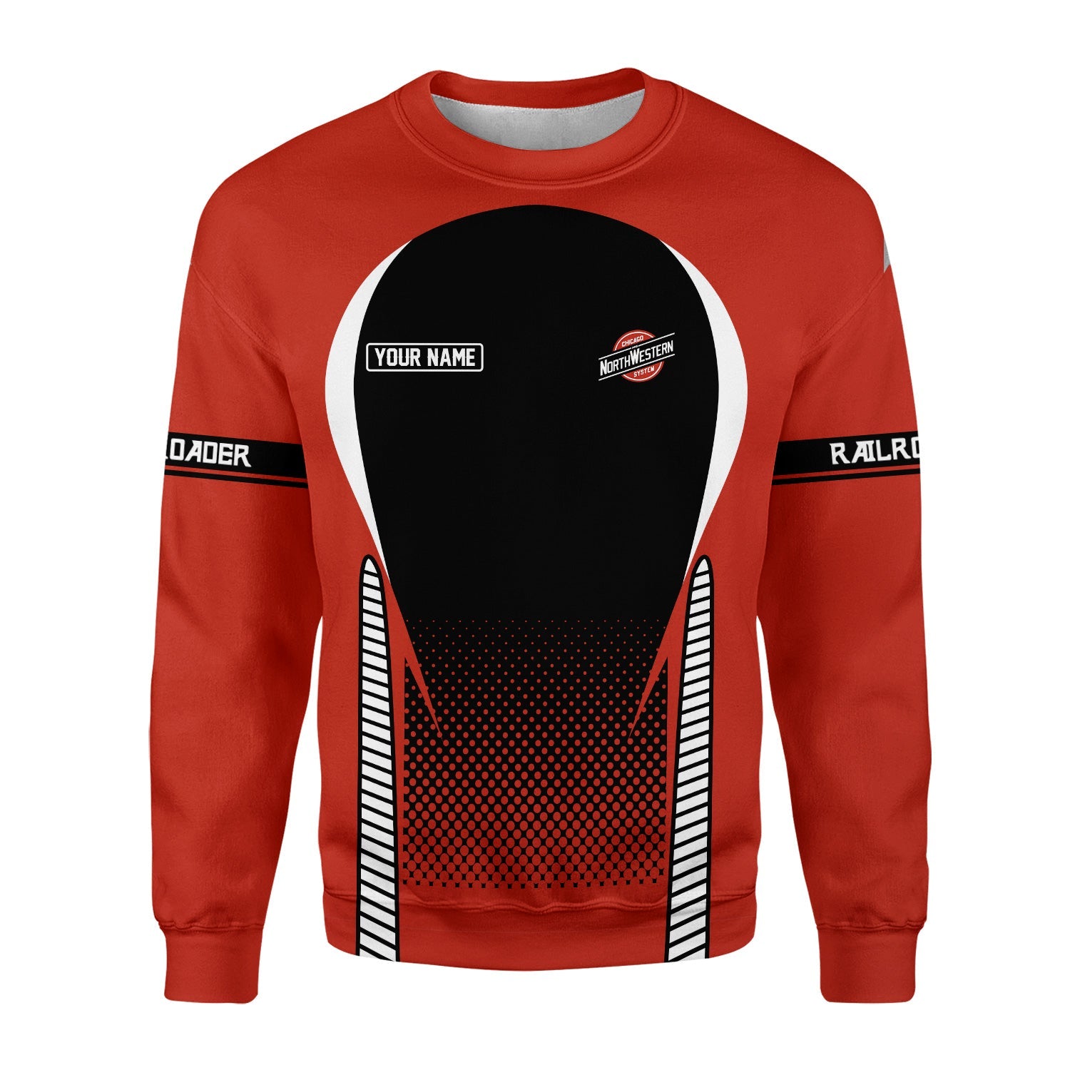 Railspirit Personalized Chicago and North Western Railway Sweatshirt Stress Is Caused By Not Having Enough Trains Shirt All Over Print Shirt