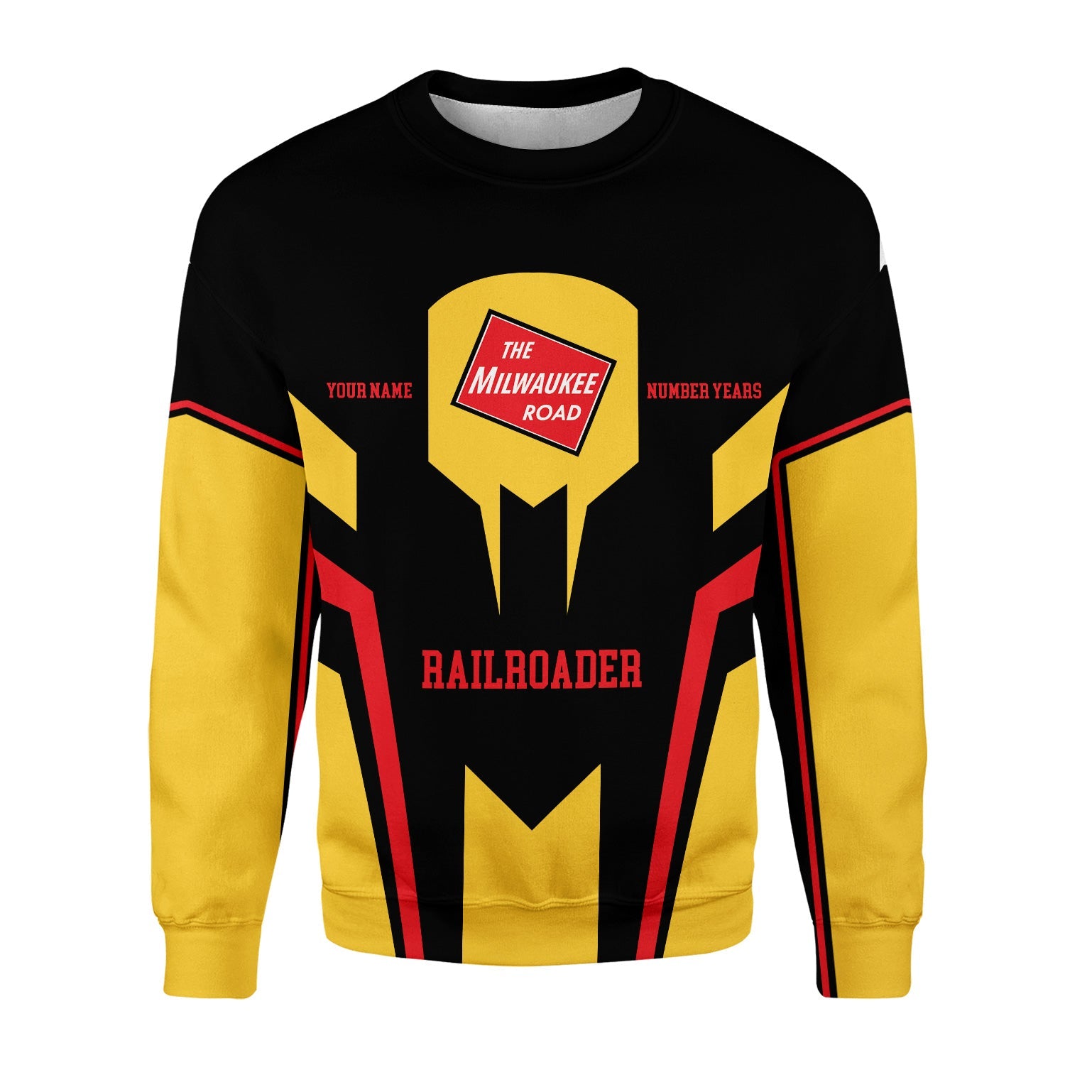 Railspirit Personalized Chicago, Milwaukee, St. Paul and Pacific Railroad Sweatshirt Custom Year Railroader Milwaukee Road Shirt Gift For Train Lover