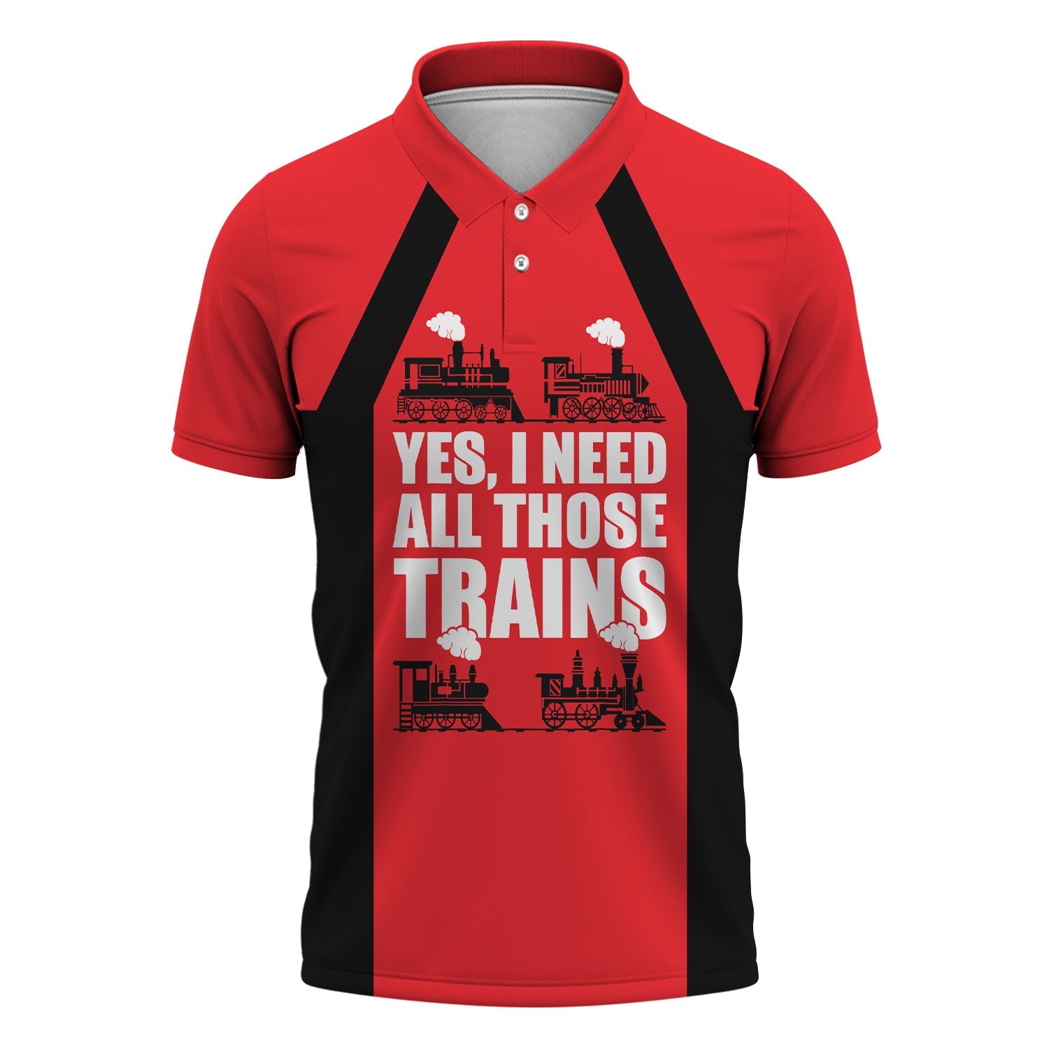 Railspirit Custom Name Chicago, Milwaukee, St. Paul and Pacific Railroad Polo Shirt Yes I Need All Those Train Milwaukee Road Printed Shirt
