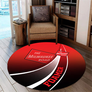 Railspirit Chicago, Milwaukee, St. Paul and Pacific Railroad Round Mat Railway-Themed Style Milwaukee Road Mat Gift Idea For Trainspotter