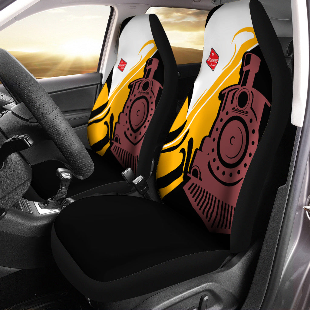 Railspirit Chicago, Milwaukee, St. Paul and Pacific Railroad Car Seat Cover Flame-Inspired Style Milwaukee Road Seat Cover Gift Idea For Train Lovers