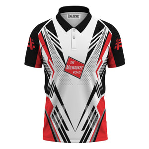 Railspirit Personalized Chicago, Milwaukee, St. Paul and Pacific Railroad Polo Shirt Railroad Tribute Design Milwaukee Road Train Shirt